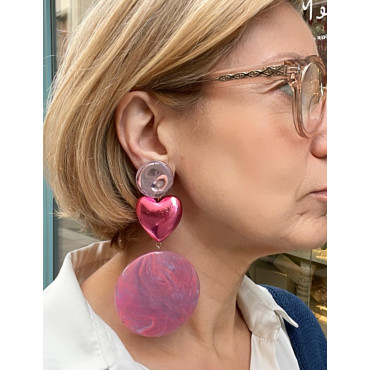 COEUR Rose Mauve - Francine BRAMLI Paris
