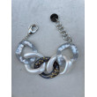ANTHONY Maillons gris, nacré, clouté - FRANCINE BRAMLI Paris bracelet