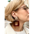 HOPE marron Cabochon miroir - Francine BRAMLI Paris