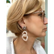 KEREN nacré rosé Cabochon cristal - Francine BRAMLI Paris