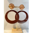 CLOE marron Cabochon drappé - Francine BRAMLI Paris