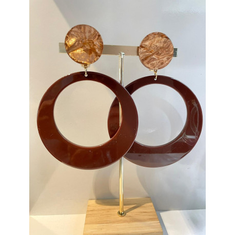 CLOE marron Cabochon drappé - Francine BRAMLI Paris