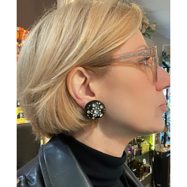 RAINBALL noir & cristal - Francine BRAMLI Paris