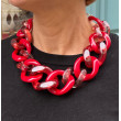 FREDDY Maillons rouges - FRANCINE BRAMLI Paris collier