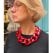 FREDDY Maillons rouges - FRANCINE BRAMLI Paris collier