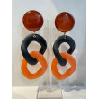 KARINE orange & noir mat - Francine BRAMLI Paris