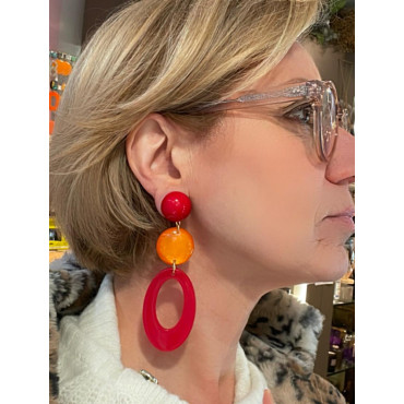 NAOMIE rouge & orange - Francine BRAMLI Paris