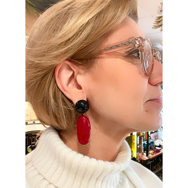 MALDIVES Rouge & noir OP - Francine BRAMLI Paris
