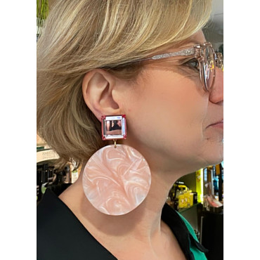VENUS Rose marbré irisé - Francine BRAMLI Paris