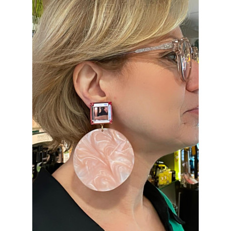 VENUS Rose marbré irisé - Francine BRAMLI Paris