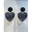 COEUR noir Galuchat - Francine BRAMLI Paris