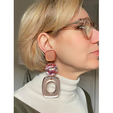 NICKY beige bordeaux vert - Francine BRAMLI Paris