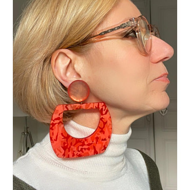 CYCLAMEN XL Marron Orange - Francine BRAMLI Paris