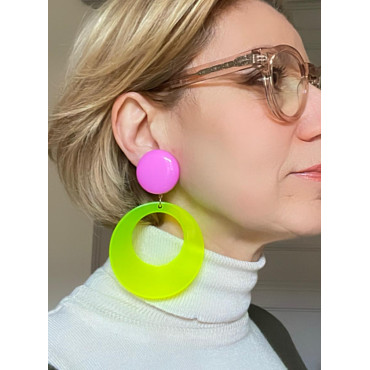 CLOE MM Jaune et rose - Francine BRAMLI Paris