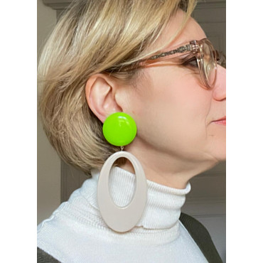 AZALEE Beige & vert - Francine BRAMLI Paris