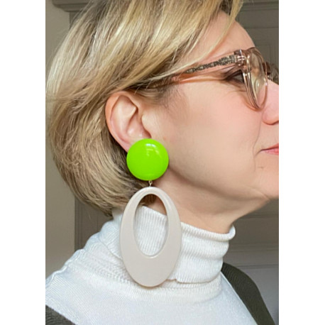 AZALEE Beige & vert - Francine BRAMLI Paris