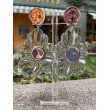 FLEUR transparente Cabochon Rose miroir - Francine BRAMLI Paris