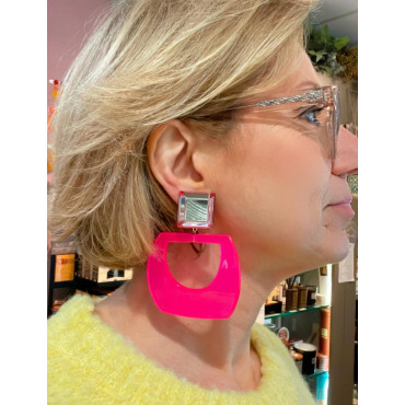 LUCIE Rose fluo MM - Francine BRAMLI Paris