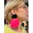 CARLA rose & noir - Francine BRAMLI Paris Bijoux
