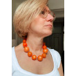 Collier OCTAVE perles oranges - Francine BRAMLI PARIS