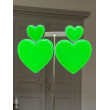 LOVE 2 coeurs Vert - Francine BRAMLI Paris