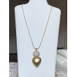 Sautoir AMORE Zirconium & coeur doré - Francine BRAMLI Paris Collier
