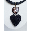 AMORE Marron/noir. Nacre & Galuchat - Francine BRAMLI Paris Collier