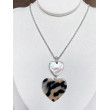 AMORE coeur Nacre & écaille blanc - Francine BRAMLI Paris Collier
