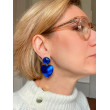 COEUR bleu, feuille d'or teintée - Francine BRAMLI Paris