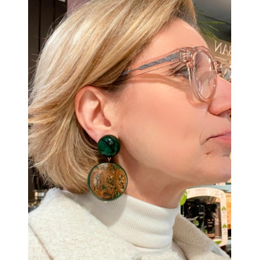 OLFA Marron/vert - Francine BRAMLI Paris