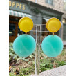 CARLA Turquoise & jaune - Francine BRAMLI Paris Bijoux