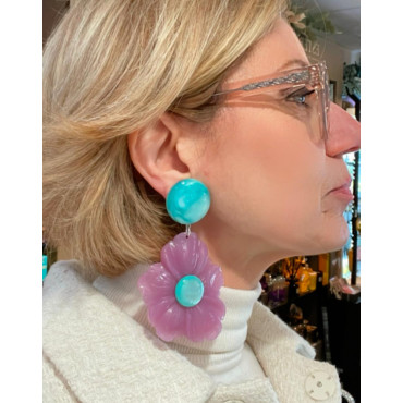 FLEUR rose & bleue - Francine BRAMLI Paris
