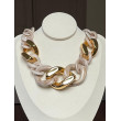 KEN Maillons Beige & doré - FRANCINE BRAMLI Paris collier