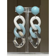 KARINA Maillons bleus, blancs & argent - Francine BRAMLI Paris