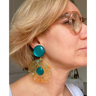 ORNELLA vert/jaune - Francine BRAMLI Paris