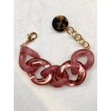 TYRON Maillons roses - FRANCINE BRAMLI Paris Bracelet