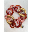Bracelet TONY Maillons brun/doré - FRANCINE BRAMLI Paris