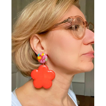 CAPUCINE Terracotta Cabochon multicolore - Francine BRAMLI Paris