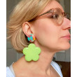 CAPUCINE Verte Cabochon multicolore - Francine BRAMLI Paris