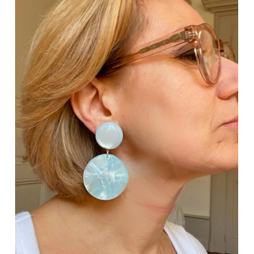 VENUS S bleue marbrée - Francine BRAMLI Paris